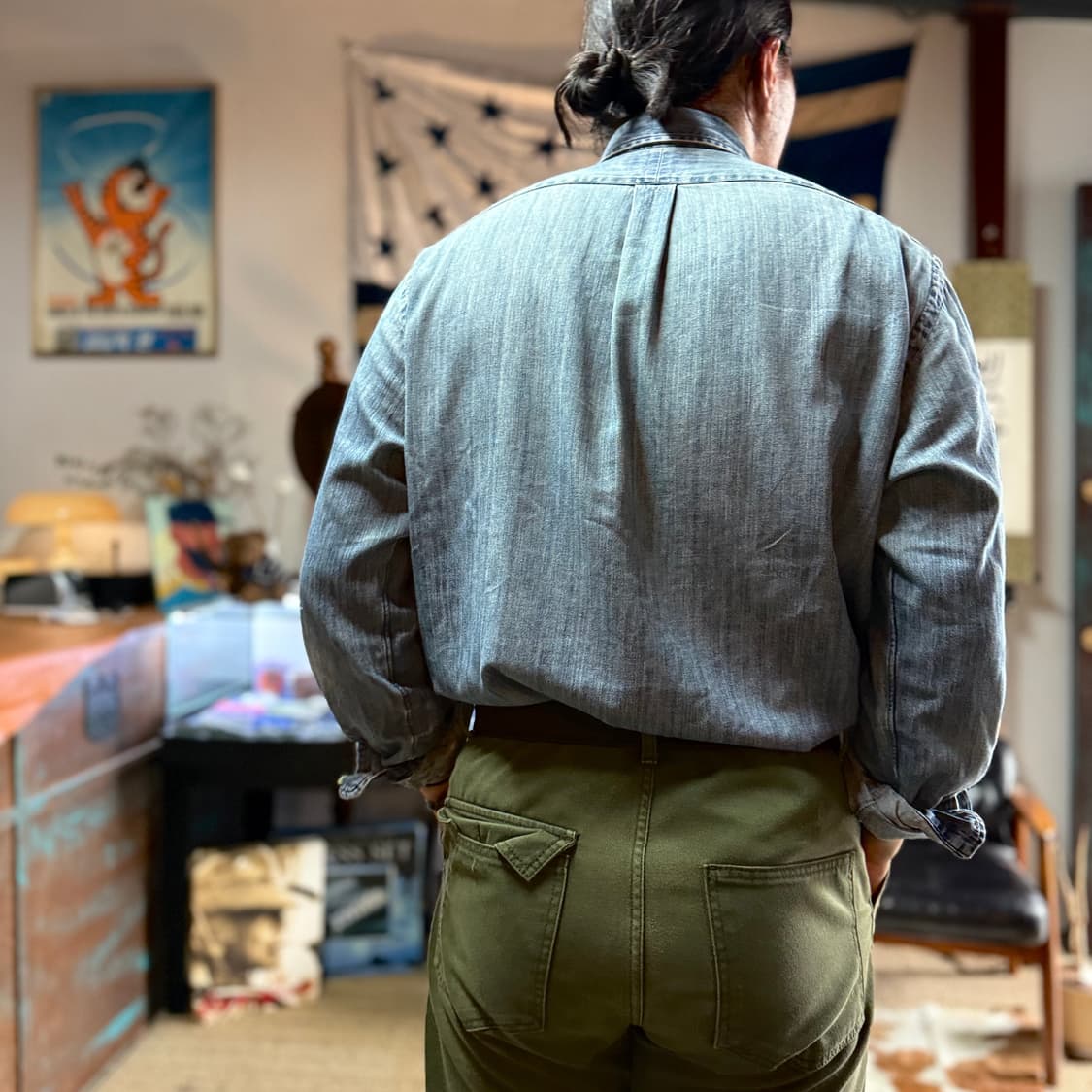 폴로 랄프로렌 클래식 핏 샴브레이 셔츠 L 상품이미지10