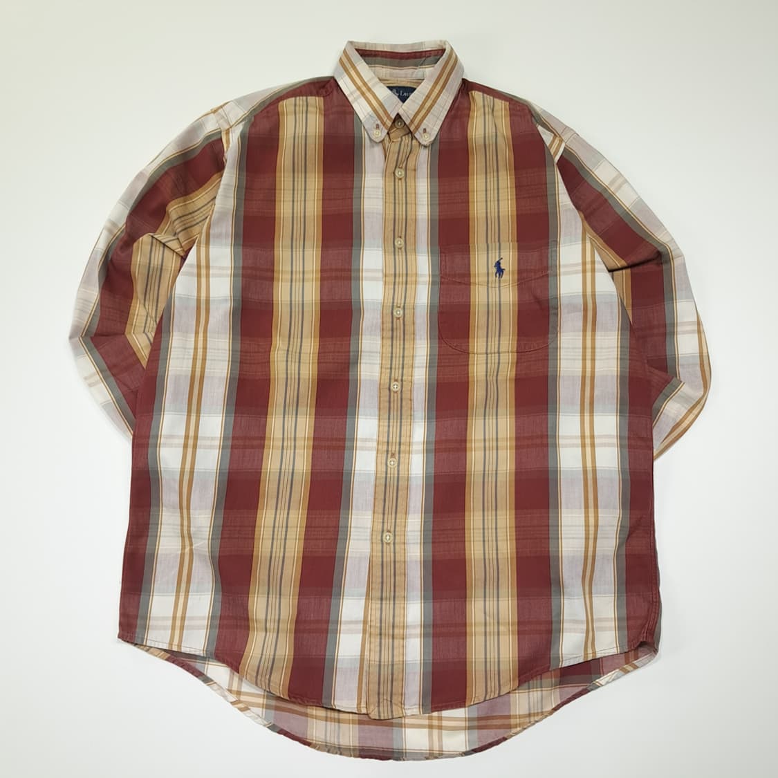 CL894 S 폴로 90s 미국판 브리티시 체크 셔츠 남방 상품이미지1