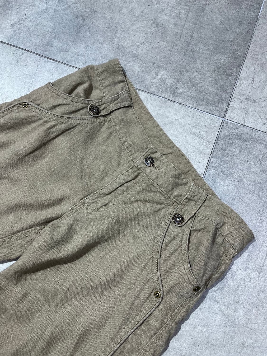 일본빈티지 린넨 부츠컷 팬츠 상품이미지4