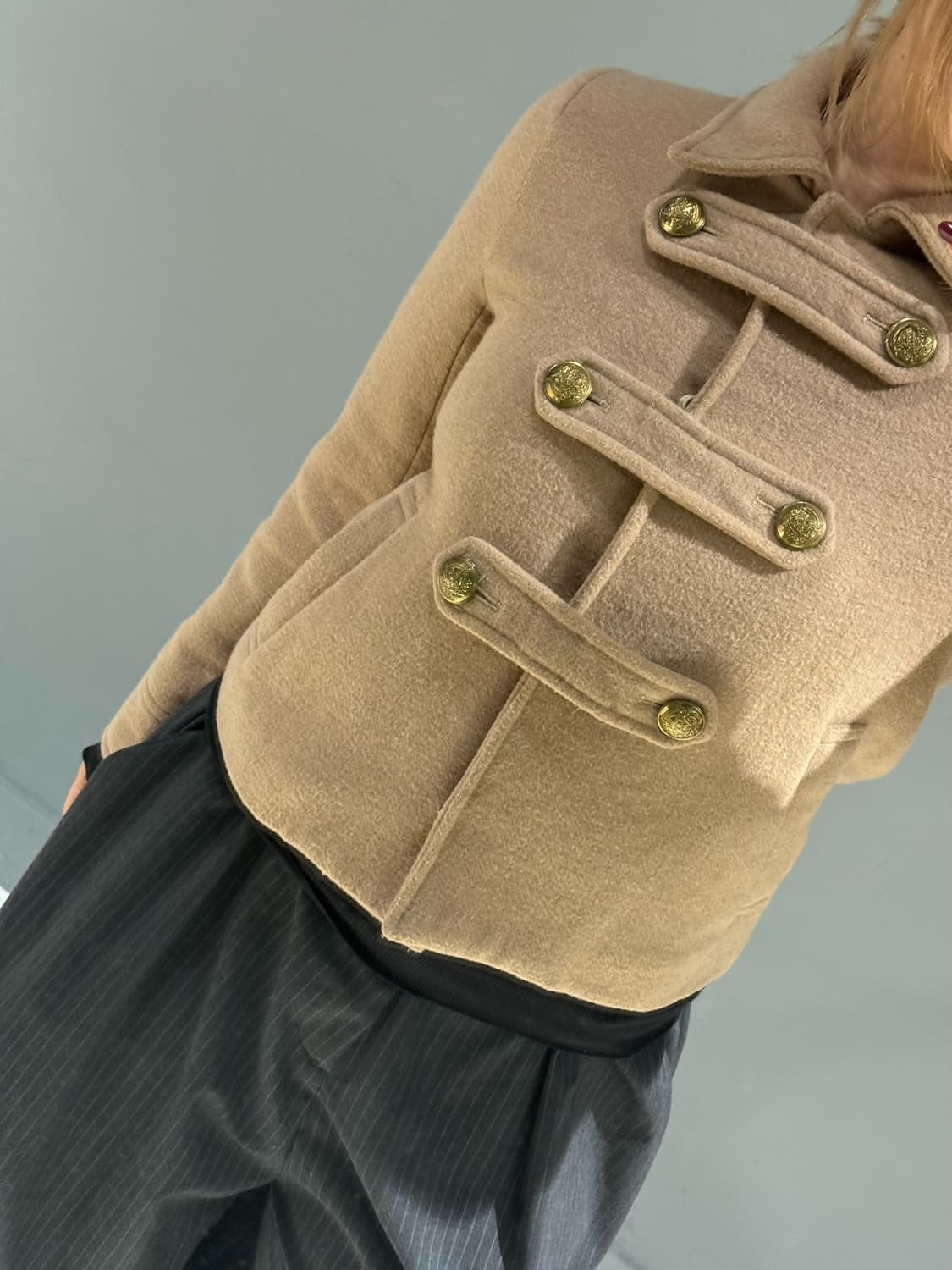 double button detail half coat 상품이미지3