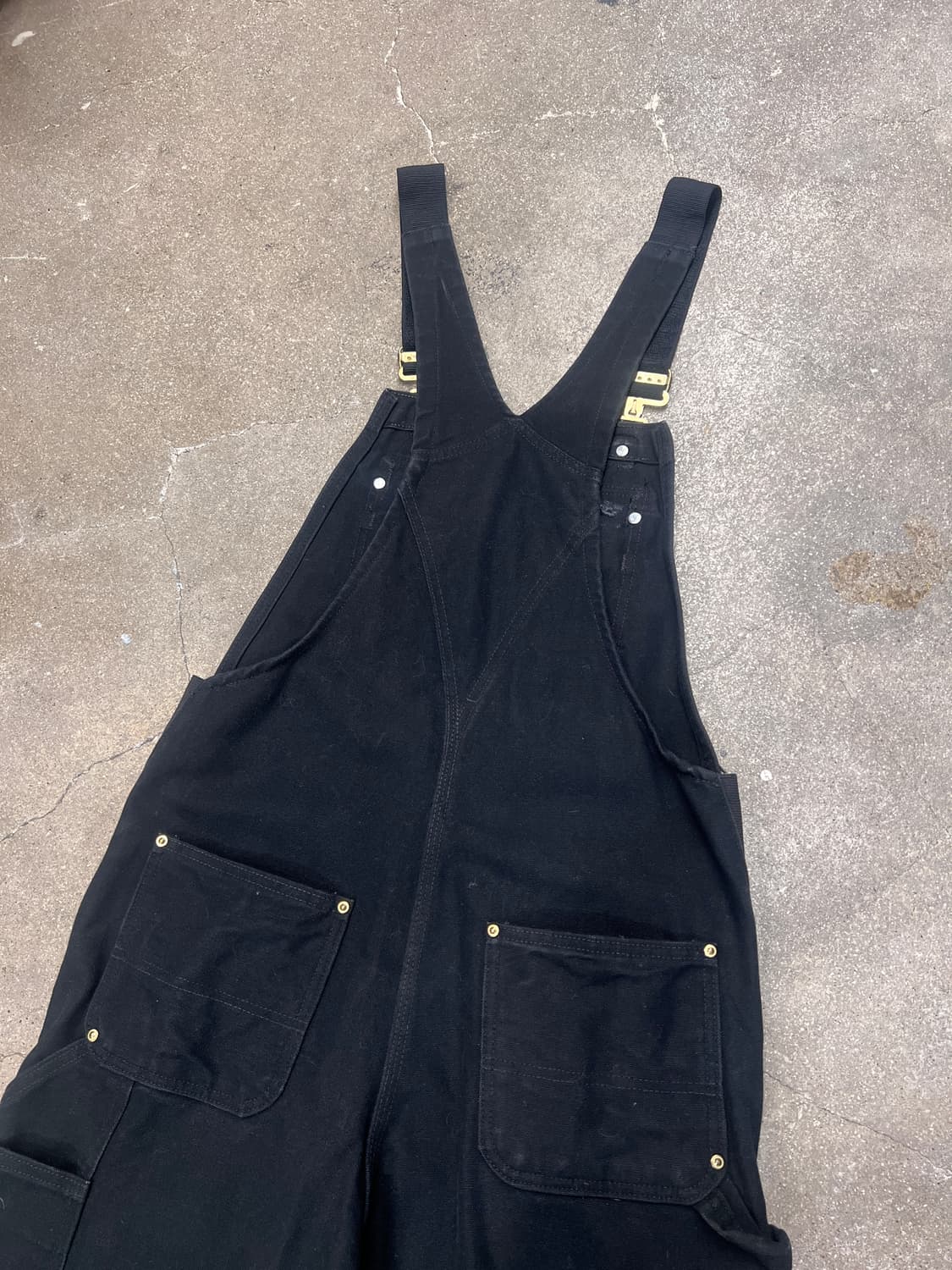 칼하트 더블니 오버롤 블랙 상품이미지8