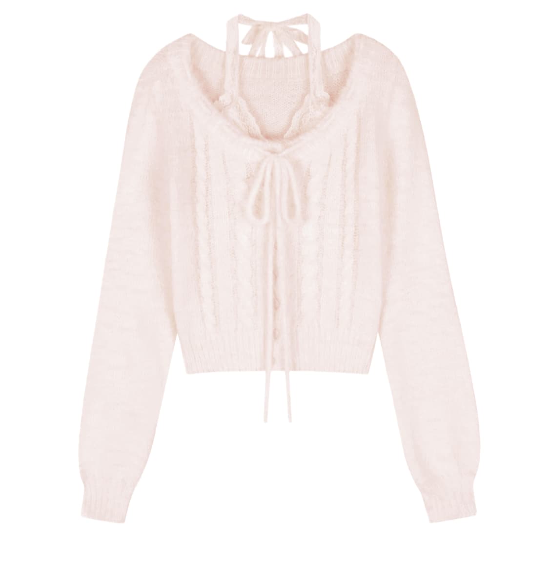 클리시어 스노우 드림 레이스 가디건 핑크 상품이미지2