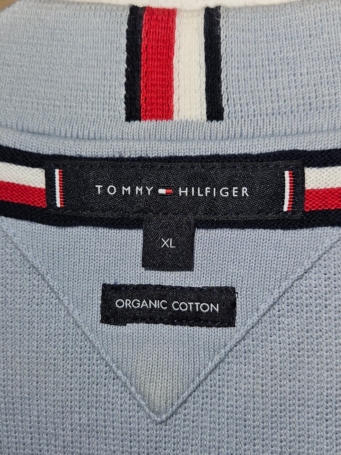 타미힐피거 반팔니트 카라티 오가닉코튼 폴로 피케티 XL 상품이미지4