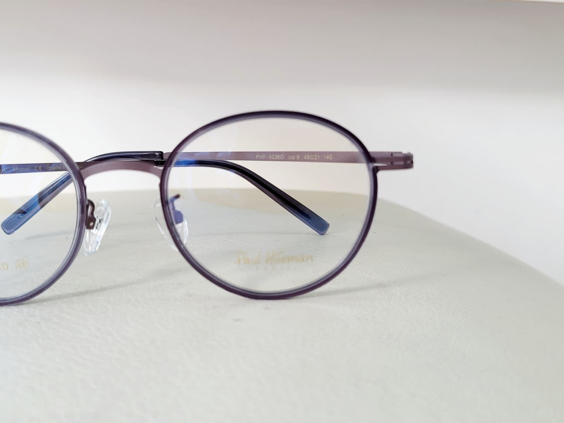 폴휴먼 PHF-5236D 그레이 원형 안경 초경량 상품이미지1
