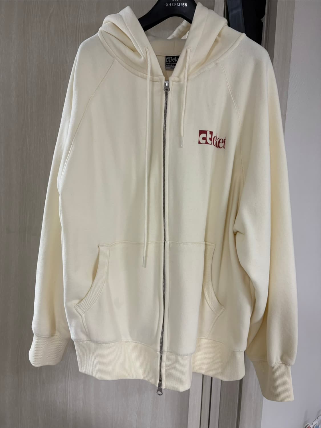 테켓 후드집업 크림 상품이미지5