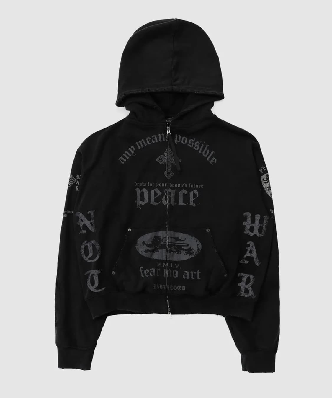 배드블러드 후드집업 더스티블랙 상품이미지1