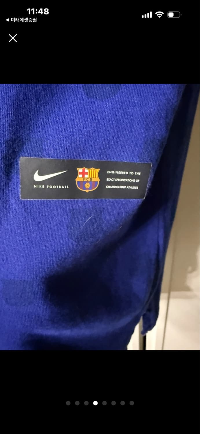 나이키 정품 fc 바르셀로나 선수들이 디자인한 스쿼드 티 L  상품이미지4
