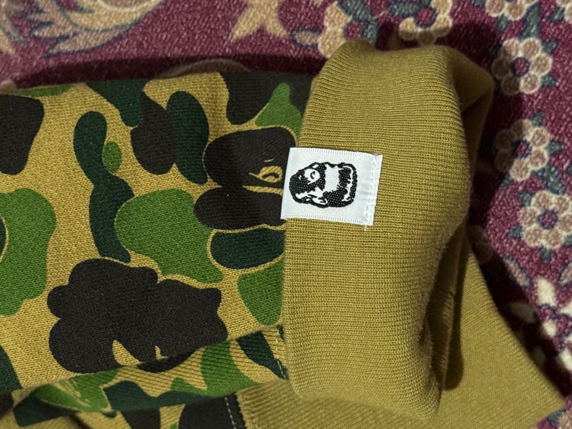 베이프 샤크 카모 후드집업 그린 L 상품이미지5