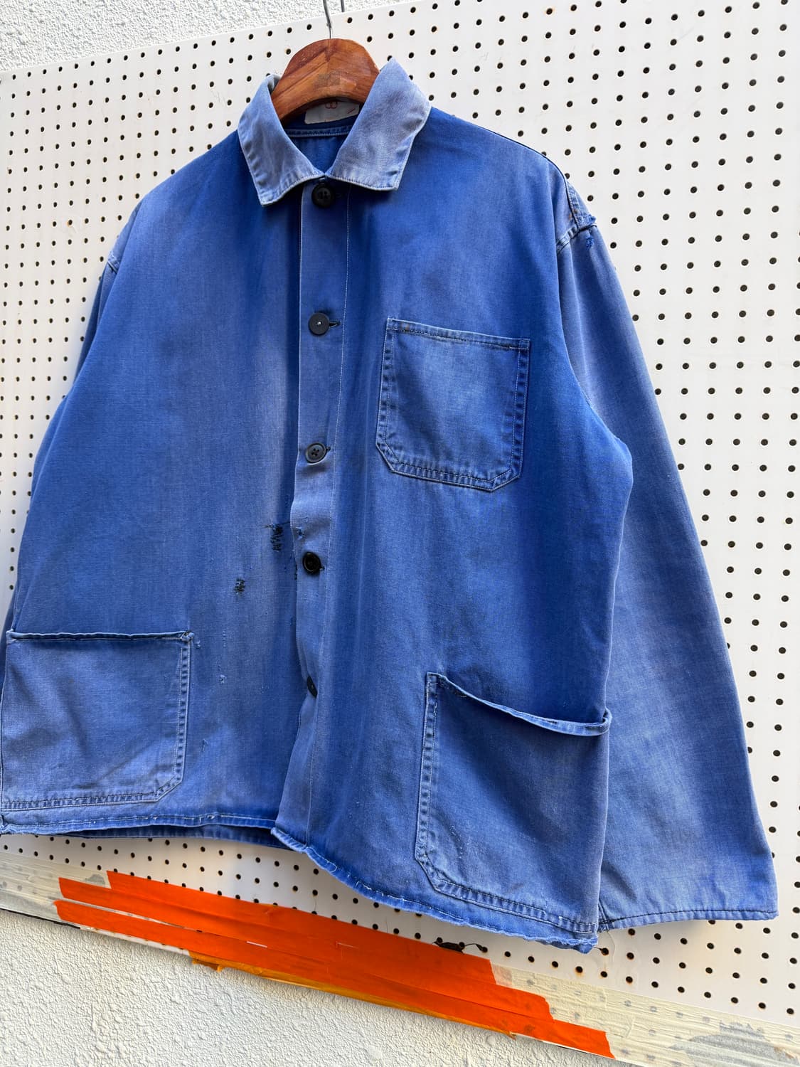 1970s HARD FADED WASHED 썬페이드 보로 프렌치워크자켓 상품이미지4