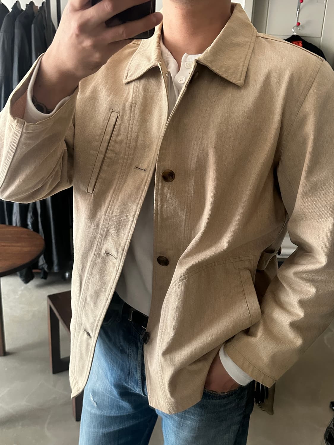 Eddie Bauer 베이지 커버올 초어 자켓 상품이미지2