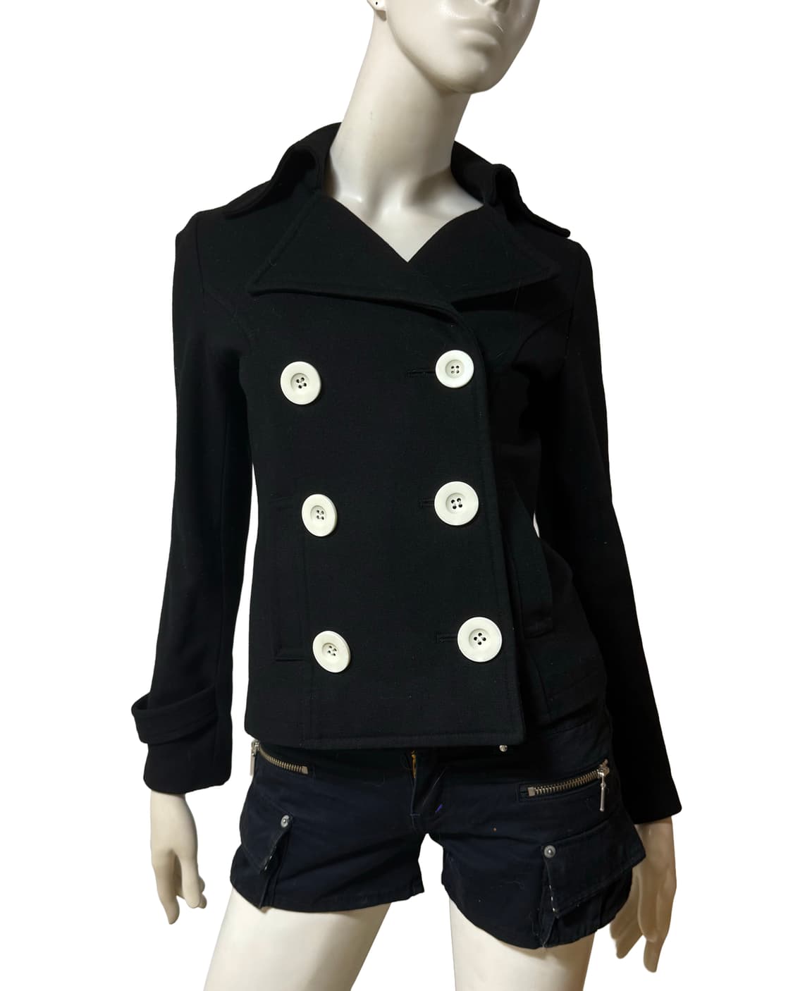 Vtg 세실맥비 화이트 더블버튼 코트 상품이미지3