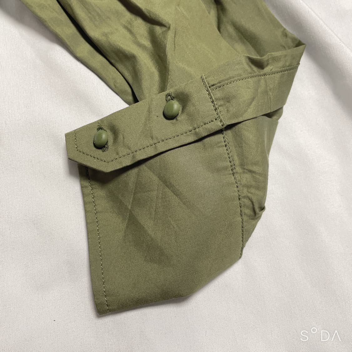 막스마라 셔츠형 플리츠 롱 원피스 카키 상품이미지6