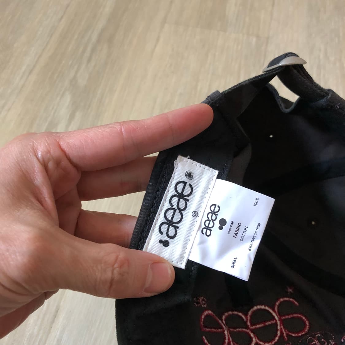 (OS) aeae 에이이에이이 웹 로고 카모 5 패널 캡 블랙 상품이미지3