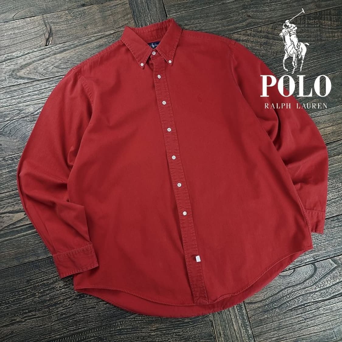 [폴로 랄프로렌] 포니 로고 자수 빈티지 셔츠 레드 M19593 상품이미지1