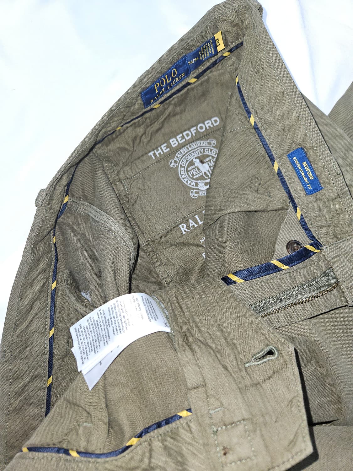 폴로 랄프로렌 신형 치노팬츠 슬랙스 패치 QR코드 정품 36x34 올리브 상품이미지2