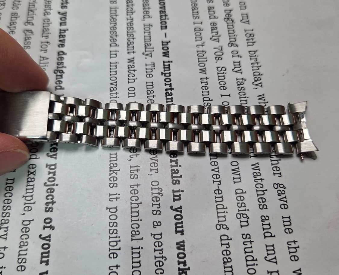 빈티지 라도 18mm 러그날개형 바둑이 메탈 브레이슬릿 시계줄  상품이미지5