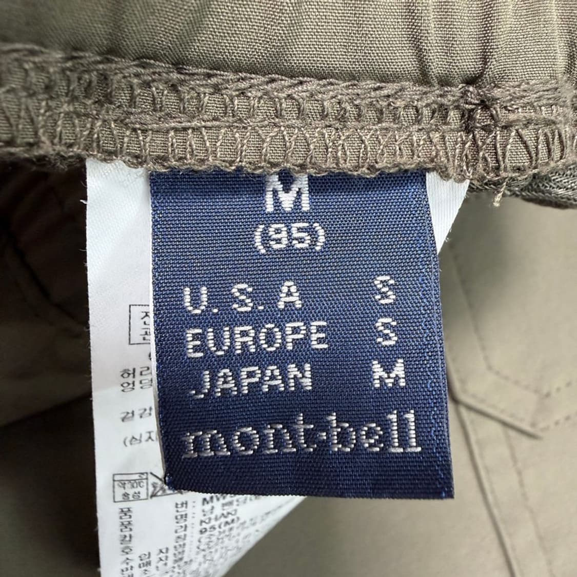 몽벨 카고 포켓 하프 팬츠 카키 M 상품이미지6