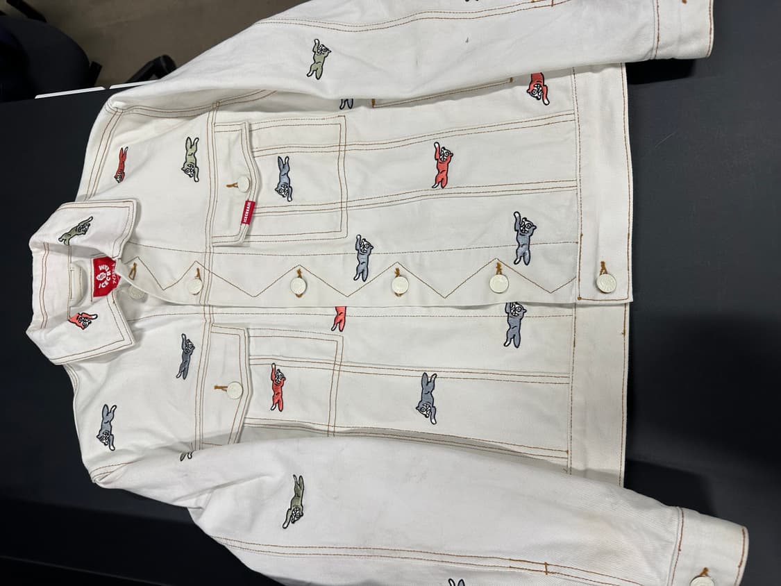 아이스크림 러닝 도그 화이트 데님 자켓 상품이미지7