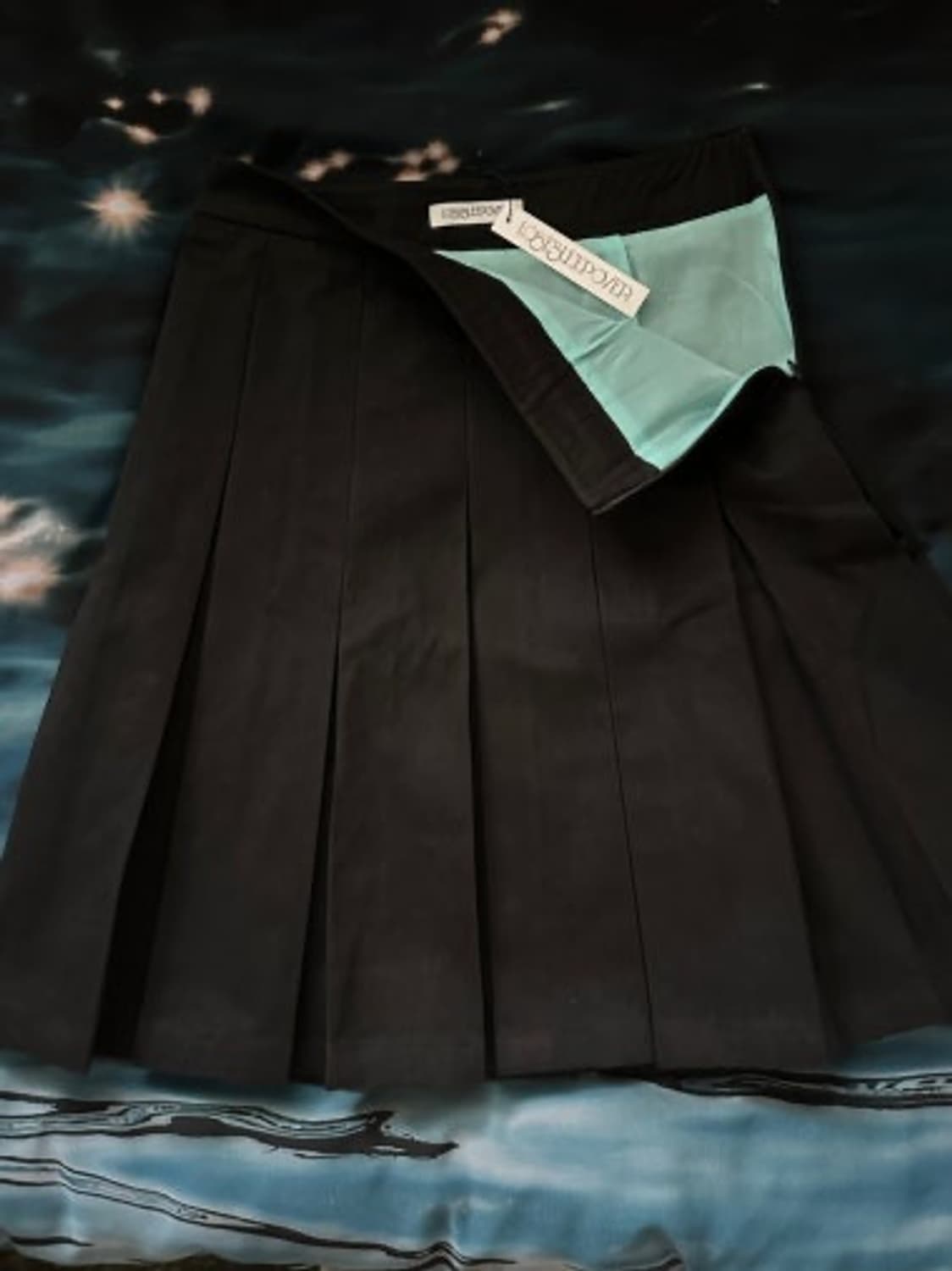 루즈슬립오버 플리츠 미디스커트 상품이미지4