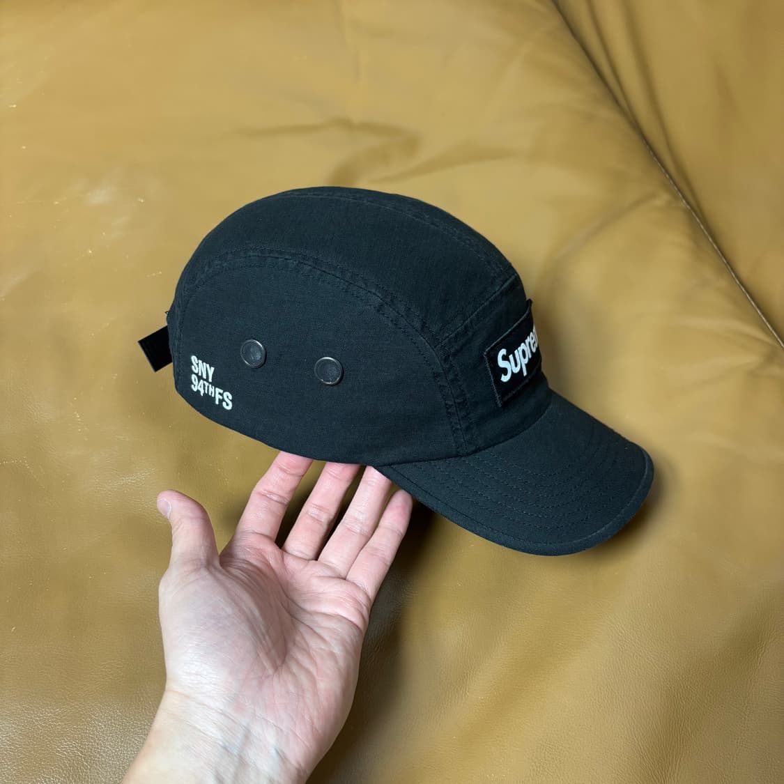 슈프림 캠프캡 모자 박스로고 22FW 밀리터리 블랙 상품이미지3