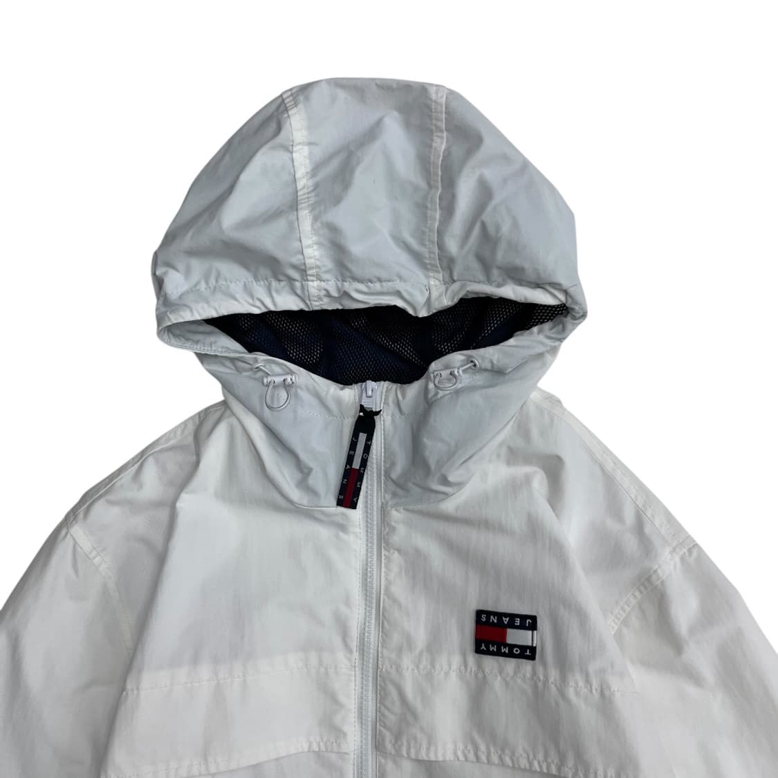 타미힐피거 진스 로고 화이트 후드 바람막이 M 상품이미지4