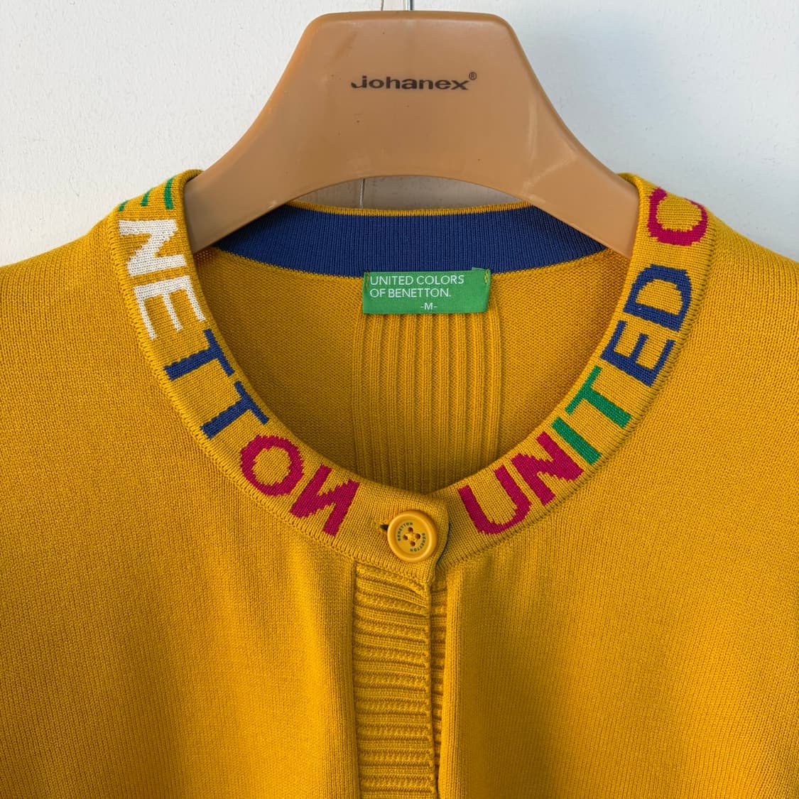 베네통 옐로우 니트 가디건 상품이미지2