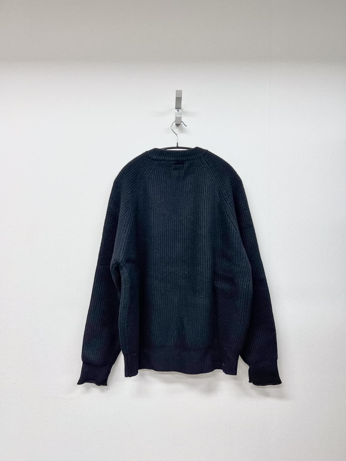 (KR/2) 러프사이드 피셔맨 니트 멜란지 블랙 상품이미지6