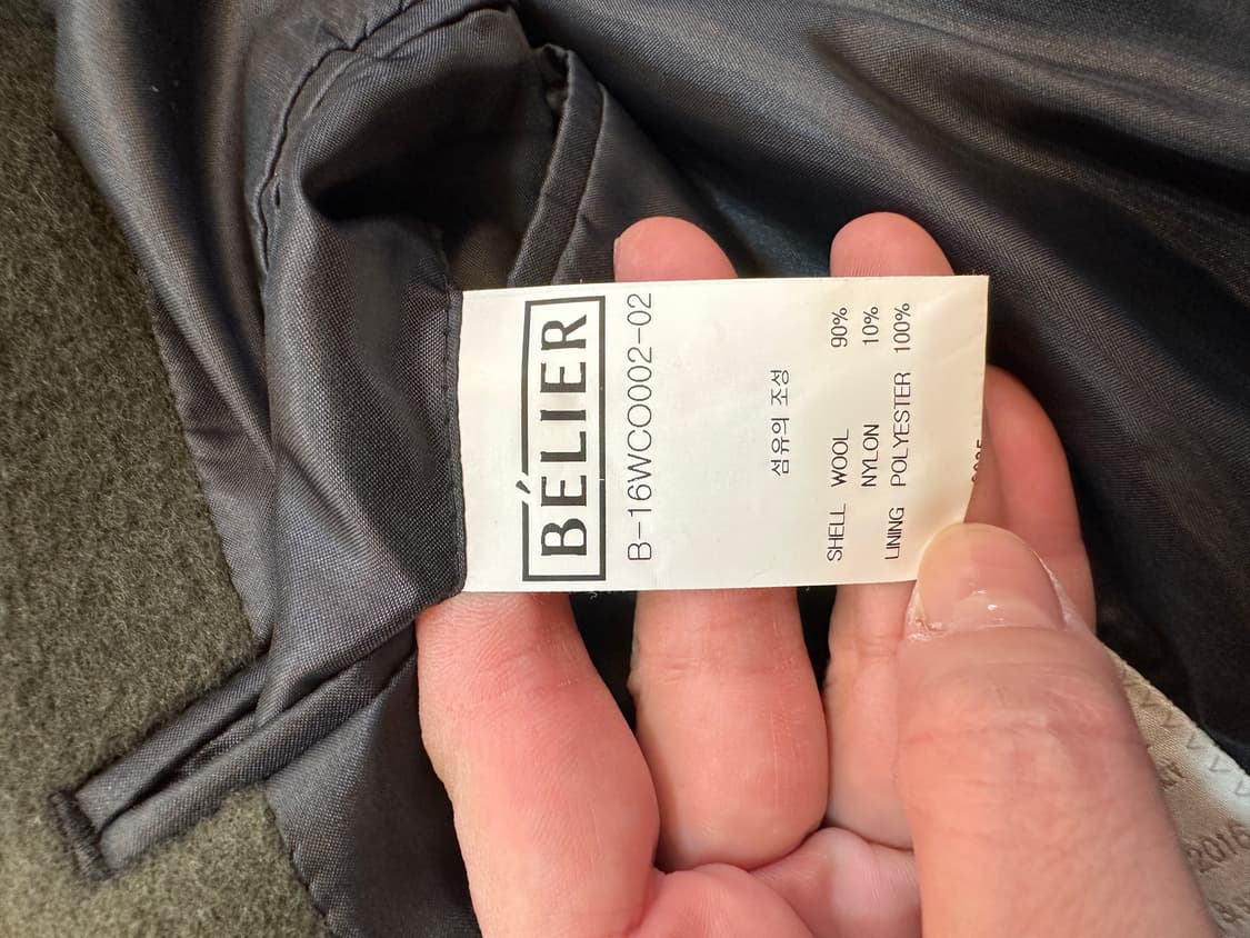 M) 벨리에 카키 더블 코트 상품이미지5