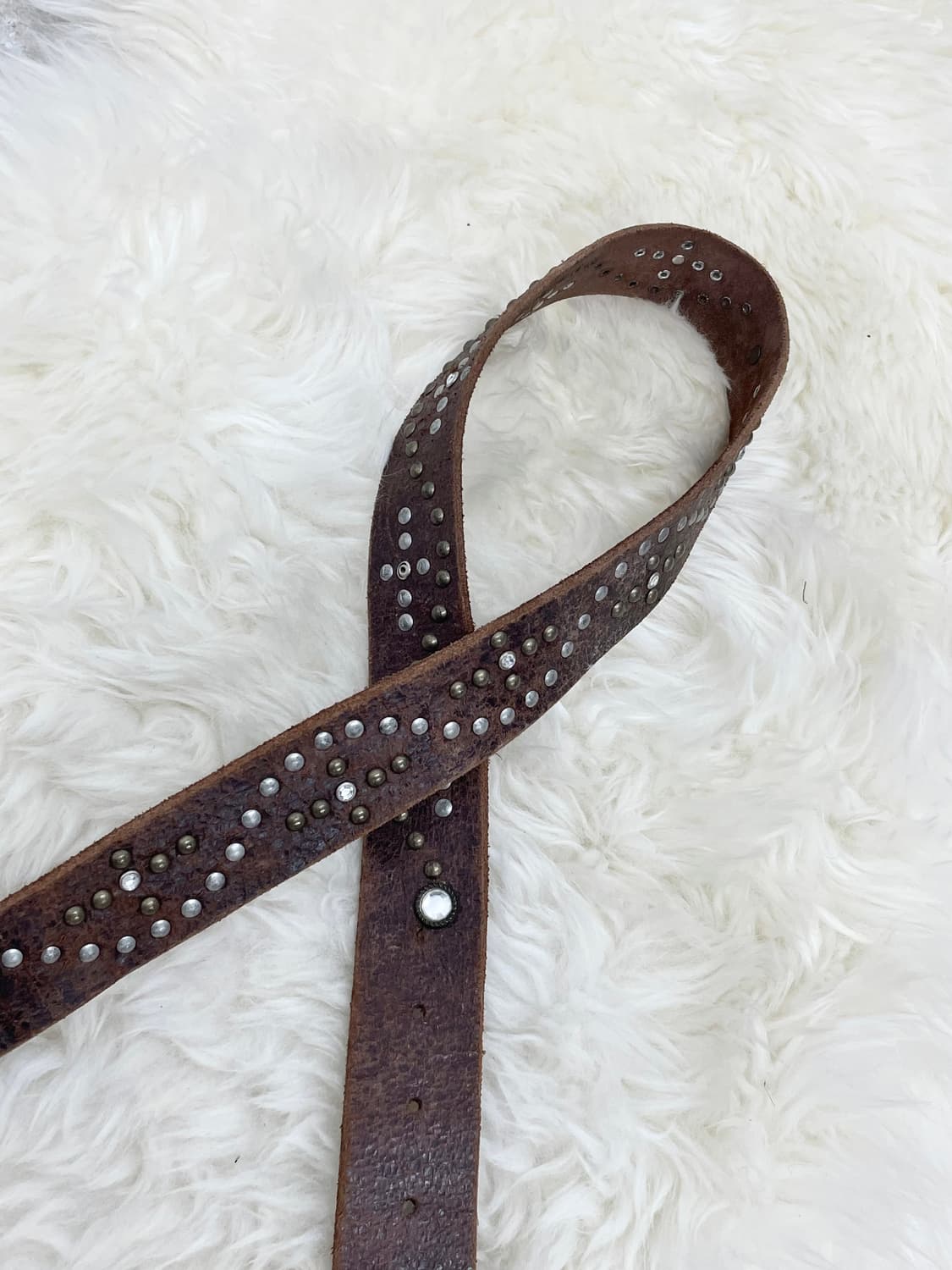 리얼레더 웨스턴 스터드 버클 벨트 상품이미지6