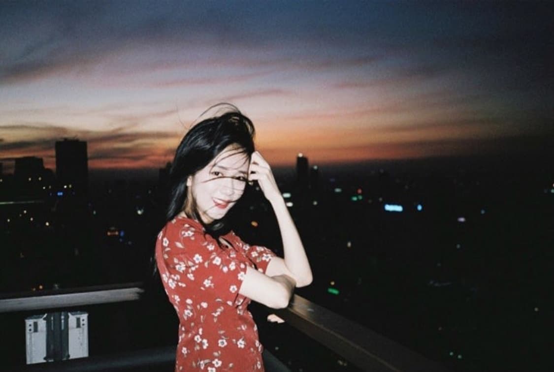 GUKA 꽃무늬 브이넥 반팔 원피스 버건디 상품이미지3