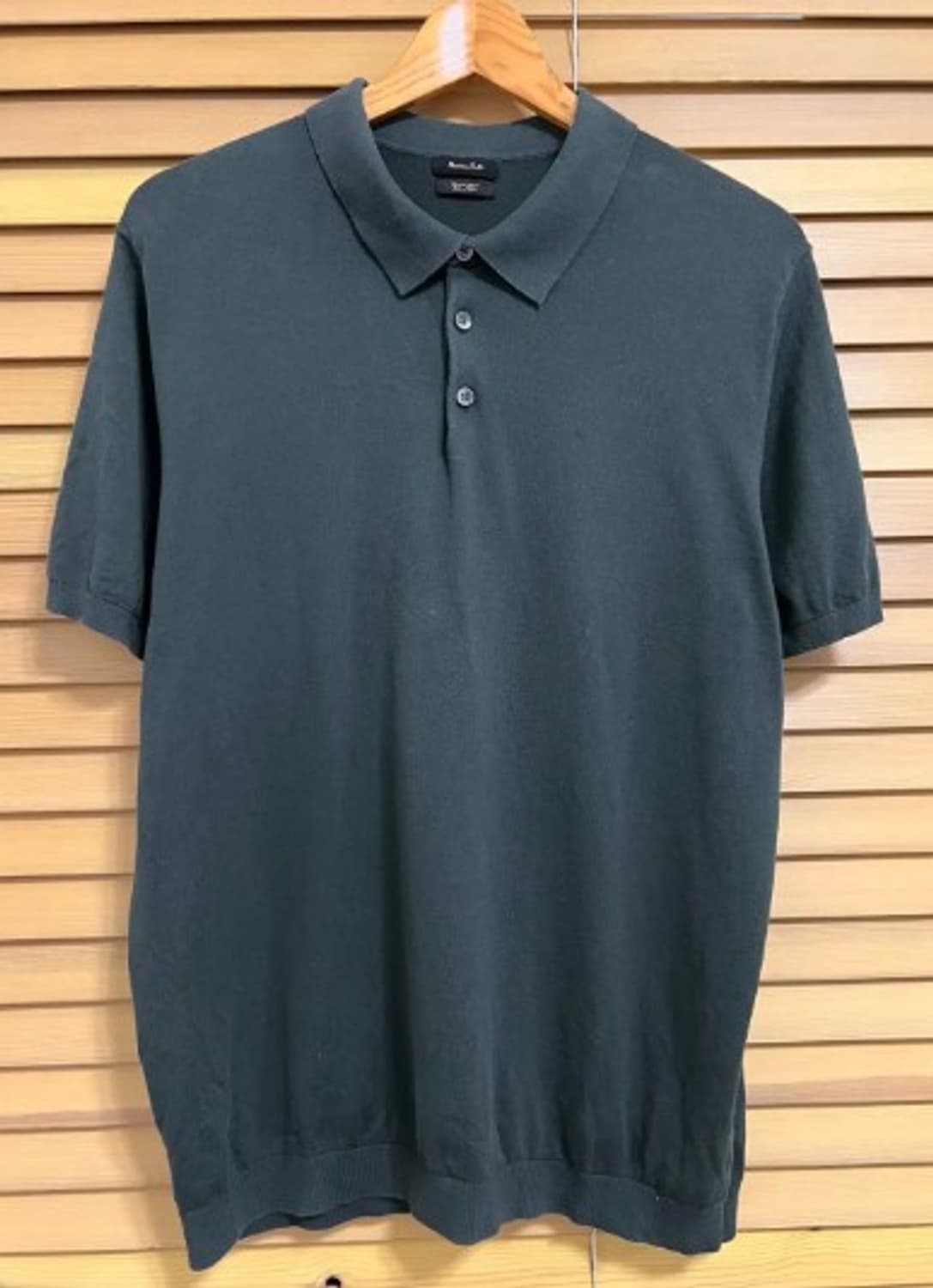 마시모뚜띠 남성 카키 카라반팔니트티셔츠 XL 상품이미지2