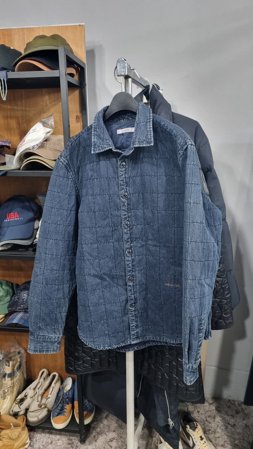 코오롱 (시리즈) 데님 깔깔이 셔켓 100size (가슴반품55) 상품이미지1