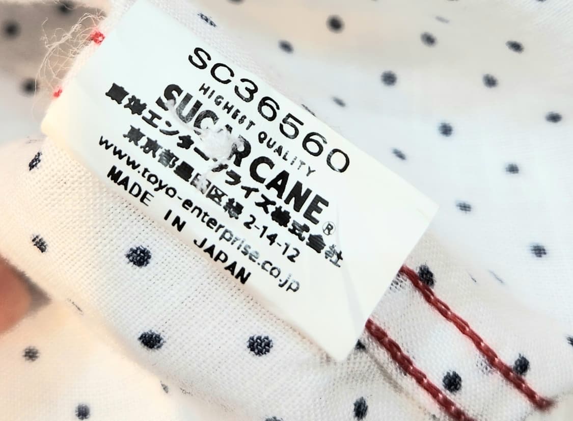 SUGAR CANE 슈가케인 리넨 도트 반팔 셔츠 상품이미지9