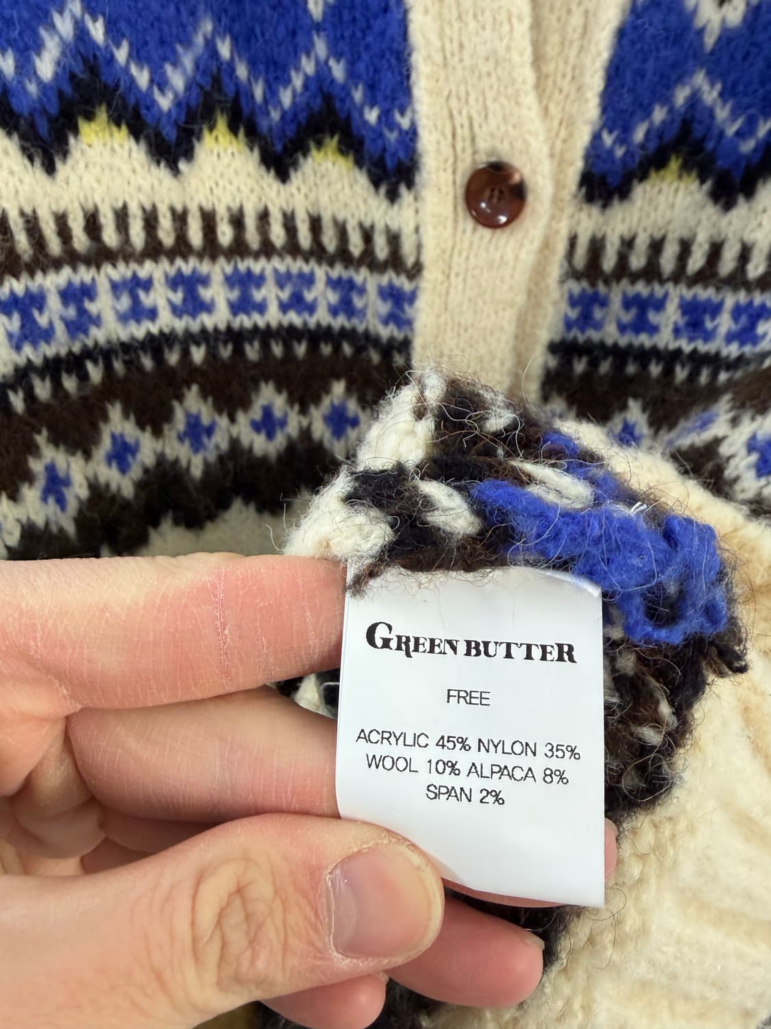 그린버터 그린버터가디건 노르딕가디건 노르딕패턴 가디건  상품이미지3