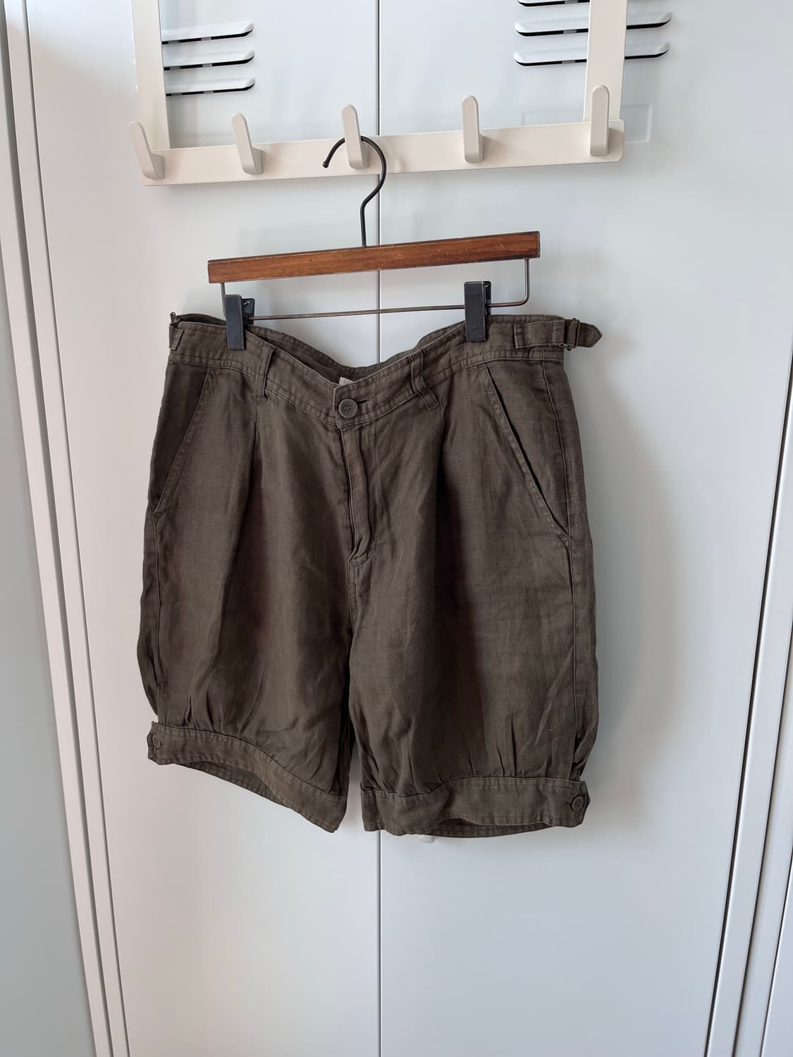 Lowrys farm 카키 호박 벌룬 5부 린넨 팬츠 상품이미지7