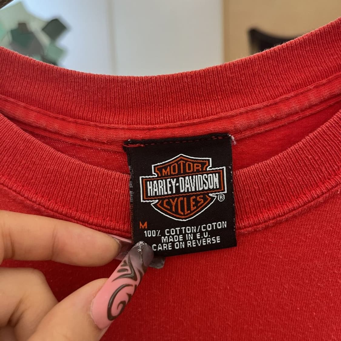 할리 데이비슨 빈티지 스트릿 펑크 레이싱 반팔티 M C11872 상품이미지5