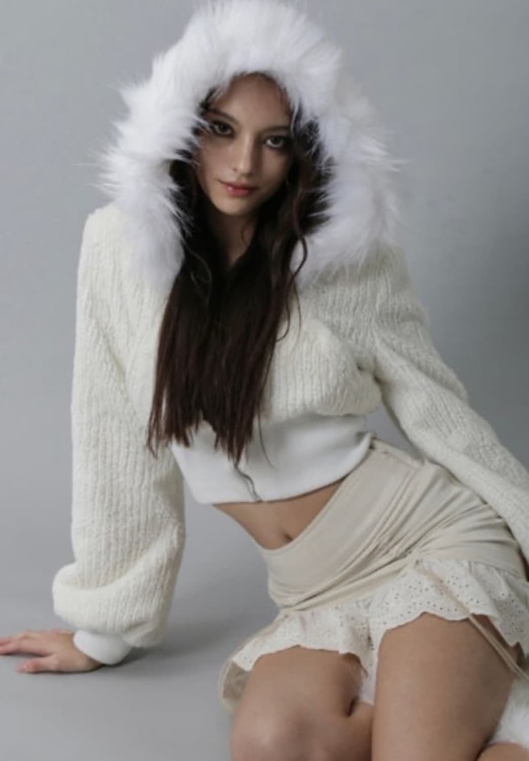 드라이로즈 스노우플레이크 후드집업 상품이미지1