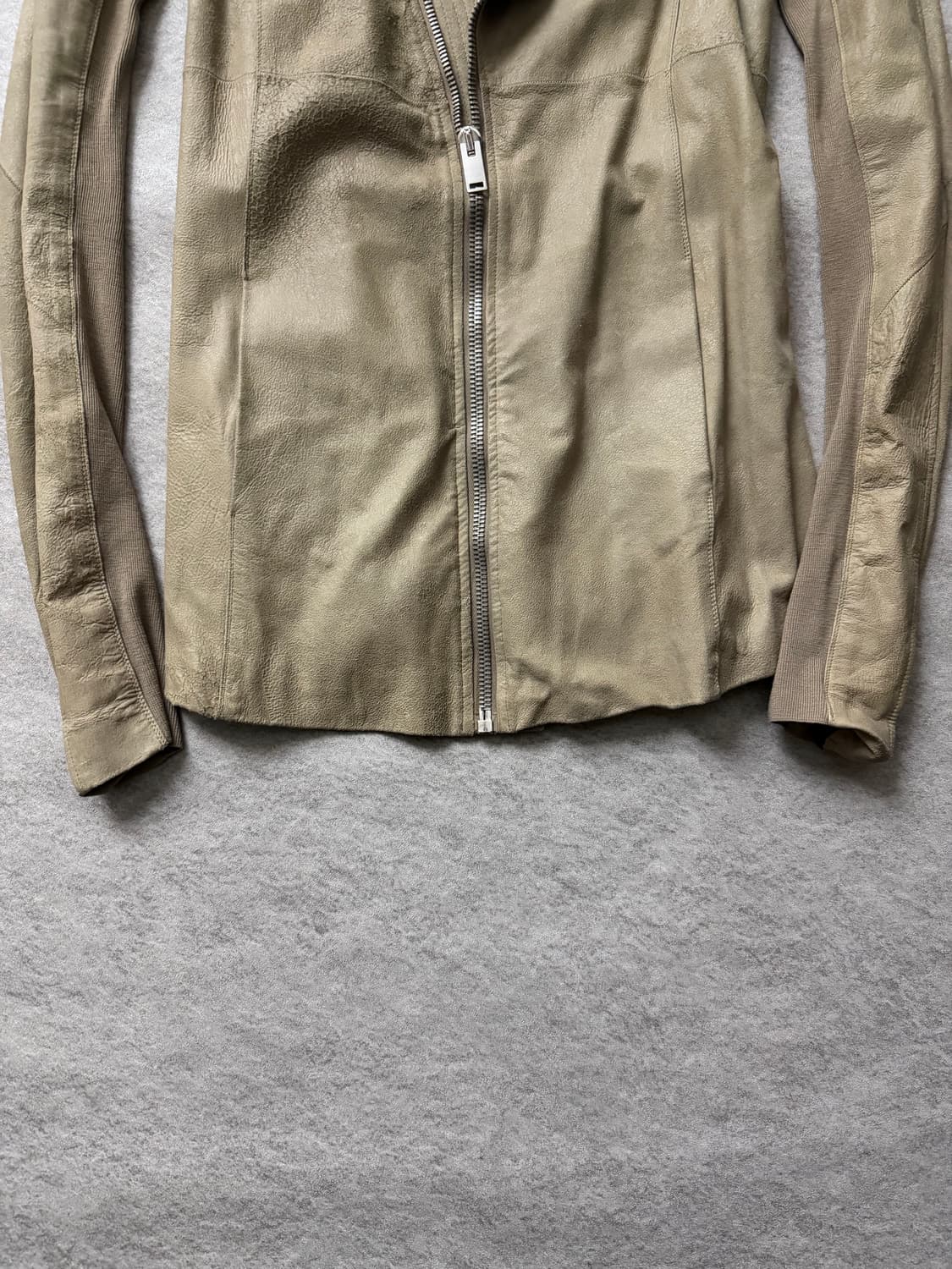 릭오웬스 사선 램스킨 자켓 상품이미지4