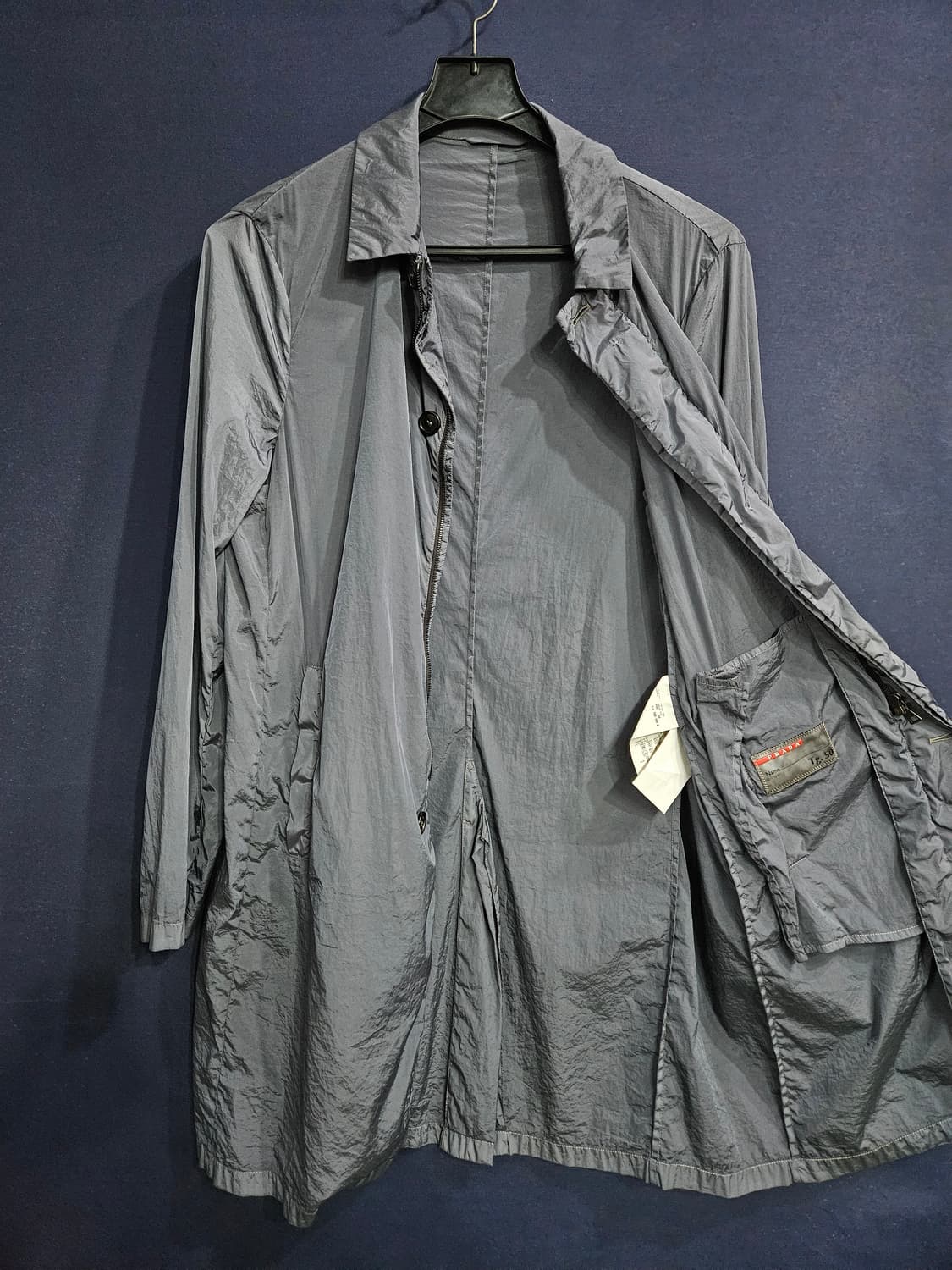 프라다 다크그레이톤 남성 50 하프 홑겹 바람막이 자켓 상품이미지8