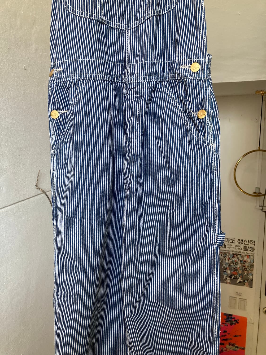 리 LEE 스트라이프 멜빵 팬츠 상품이미지3