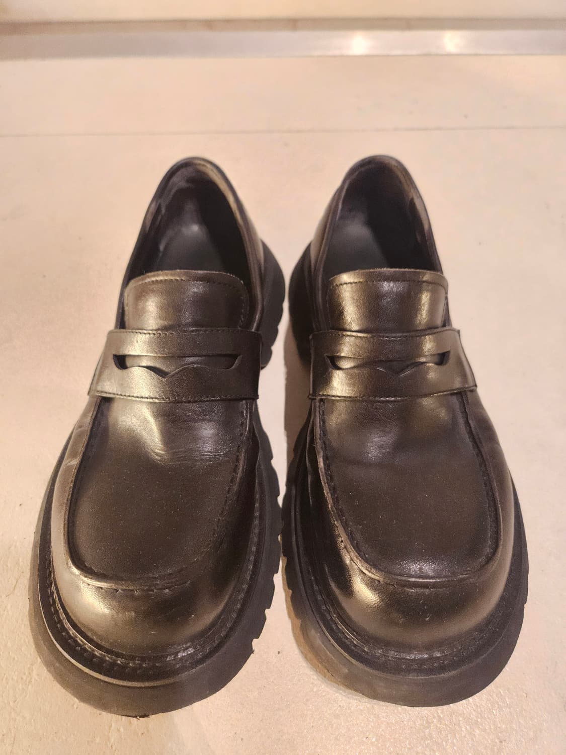 DNSR 맘모스 홀스레더 로퍼 블랙 260 상품이미지3