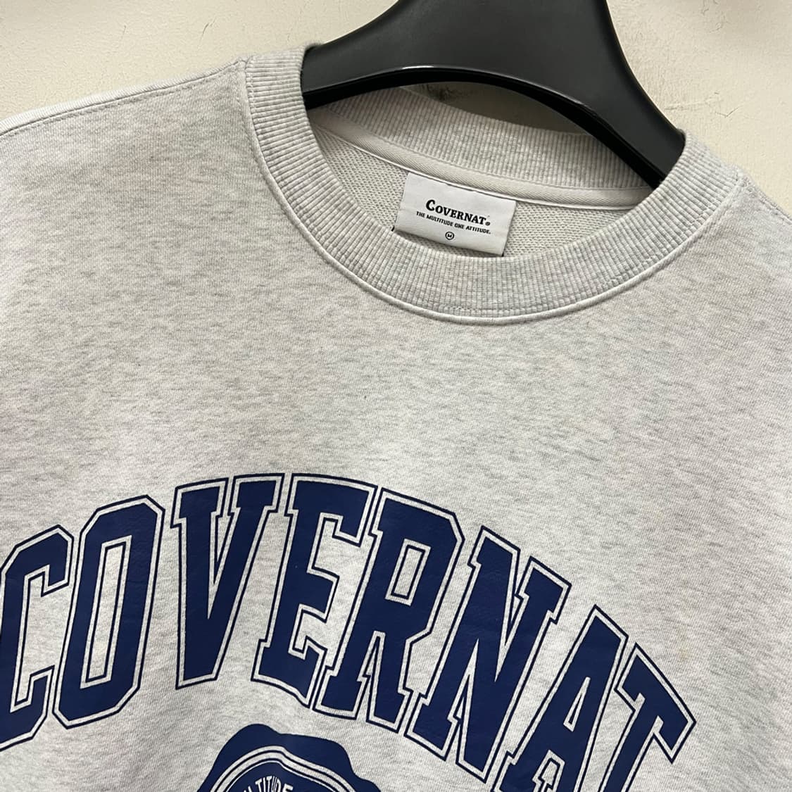 커버낫 빅 엠블럼 로고 오버핏 맨투맨 M 상품이미지3