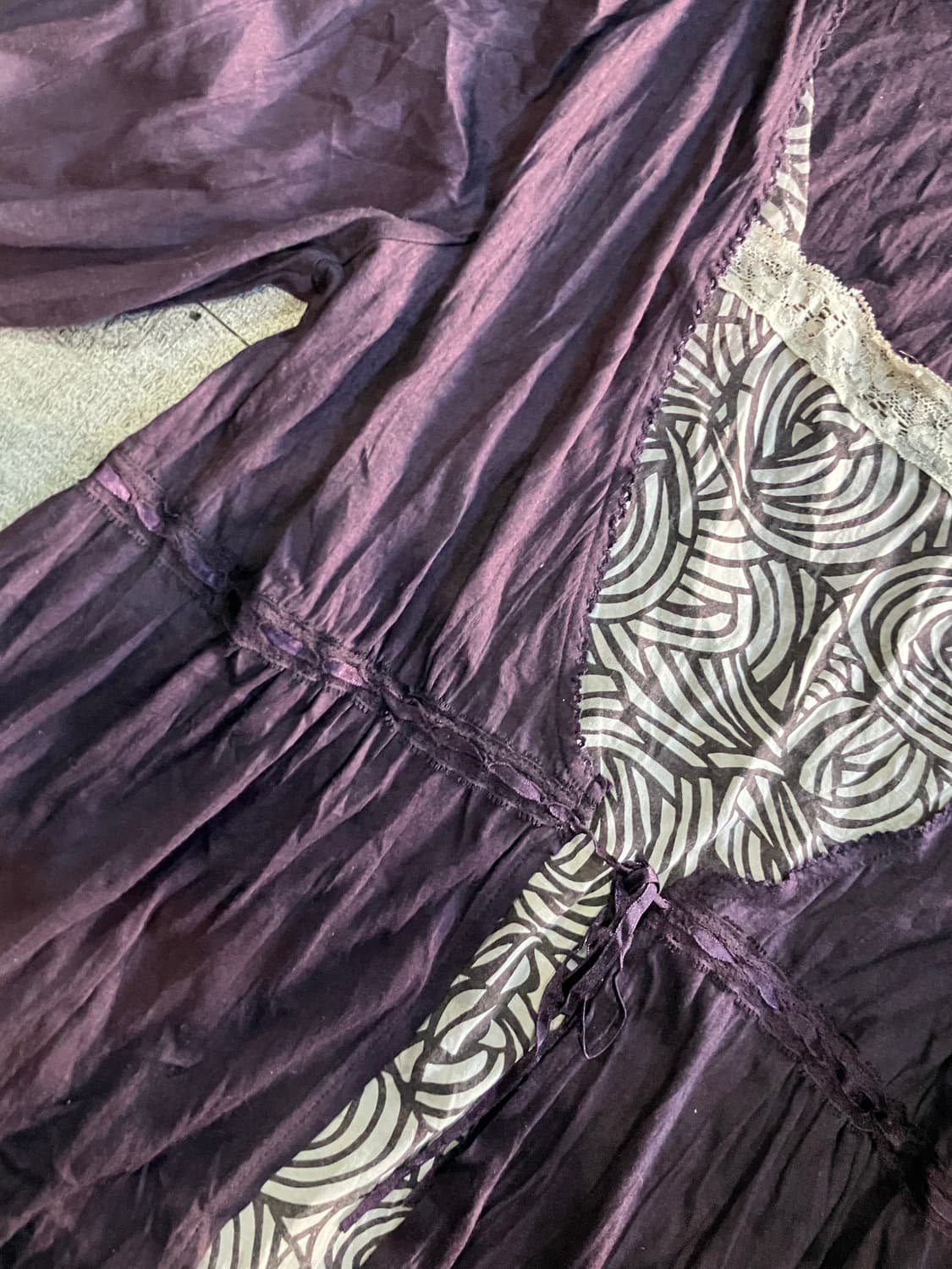 일본빈티지 Aoa 하구미모리걸 달천깔페어리보헤미안고딕 레이어드가디건 상품이미지2