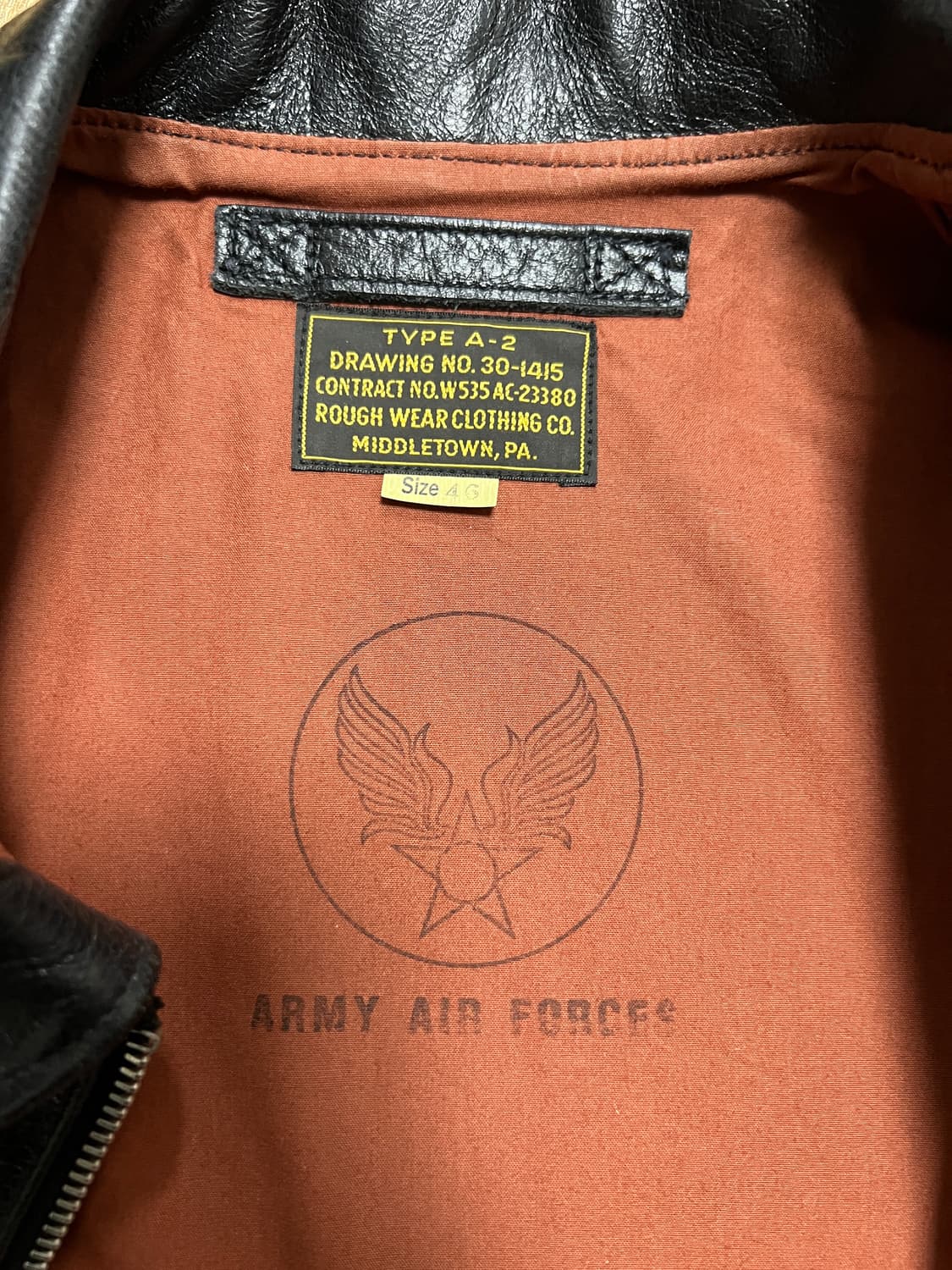 택포75) 아카펠라클로딩 A-2 자켓 46 홀스하이드 말가죽 a2 상품이미지9