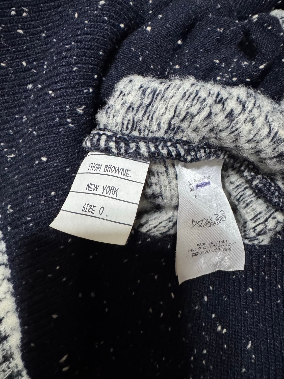0 톰브라운 울 니트 블루종 자켓 상품이미지9