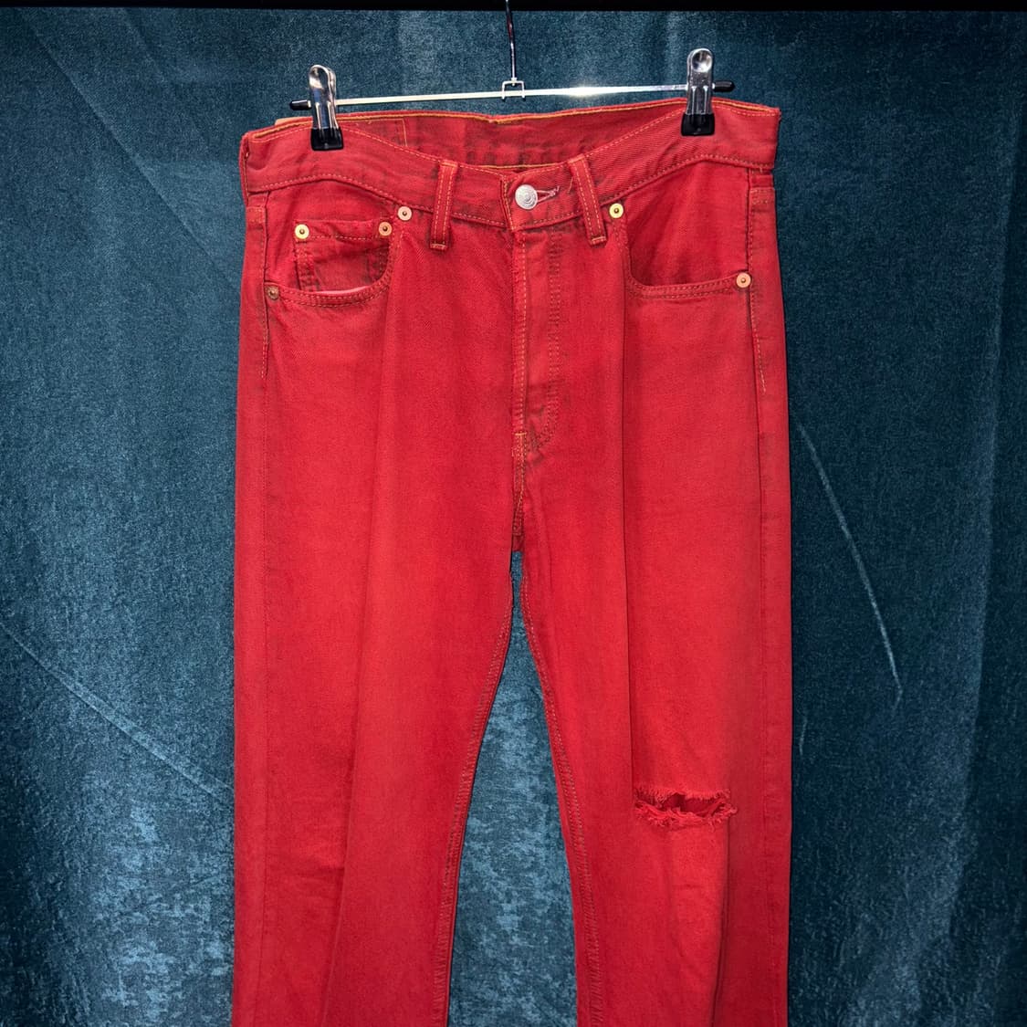 (29) 00s 리바이스 501 레드 데님 팬츠 made in USA 상품이미지2