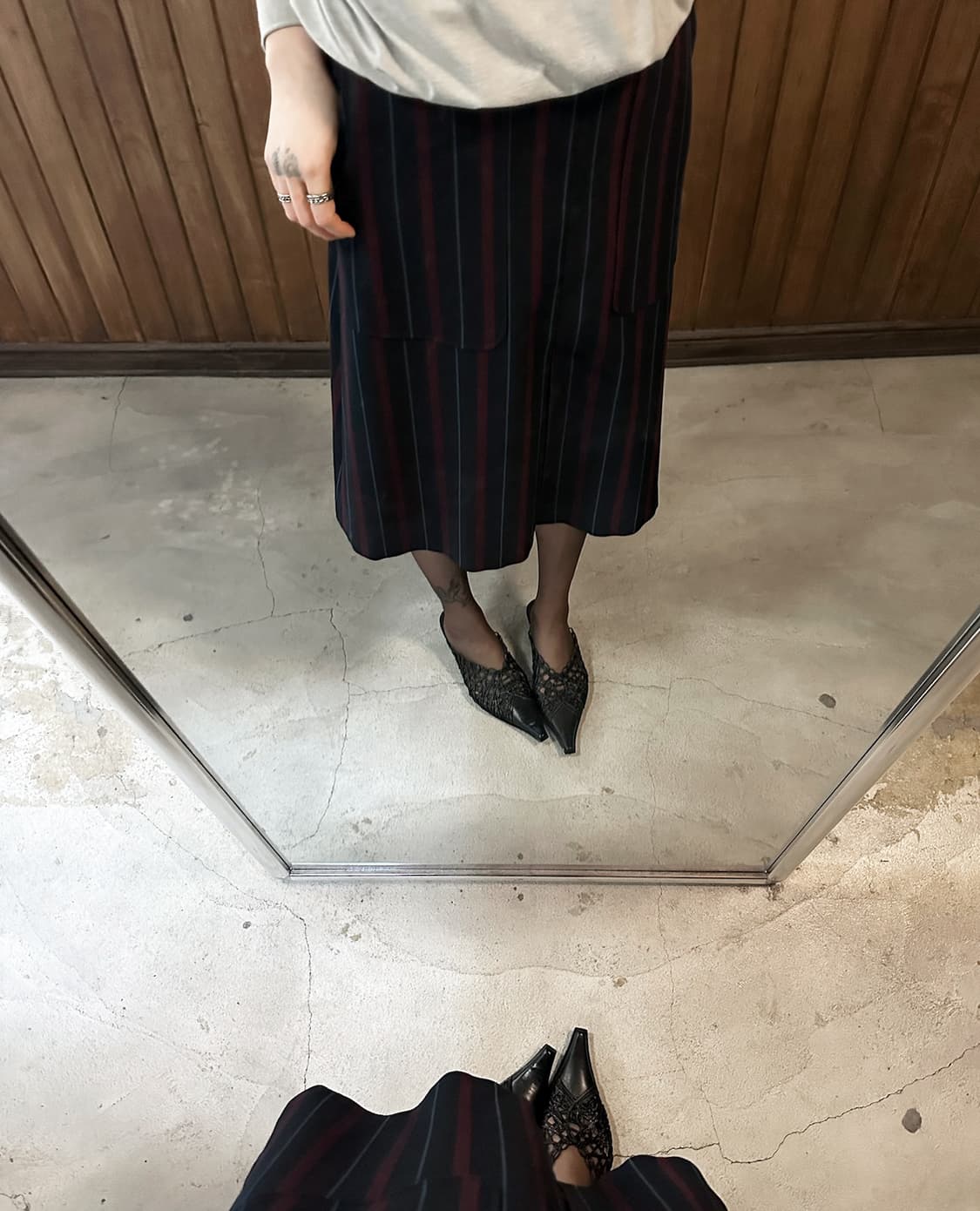 SEE BY CHLOE striped flare skirt 상품이미지6