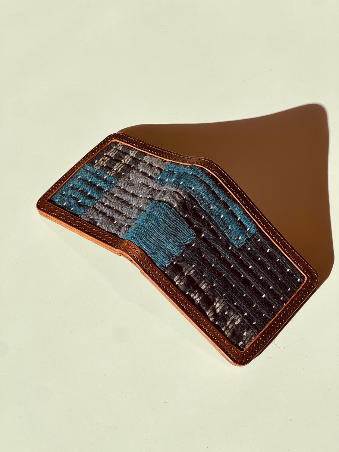 사시코 스티치 데님 반지갑 상품이미지2