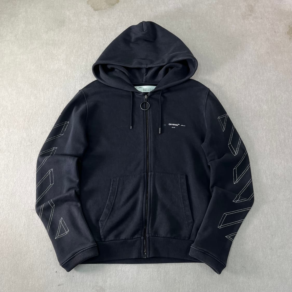 95 오프화이트 3D 애로우 후드집업 상품이미지2