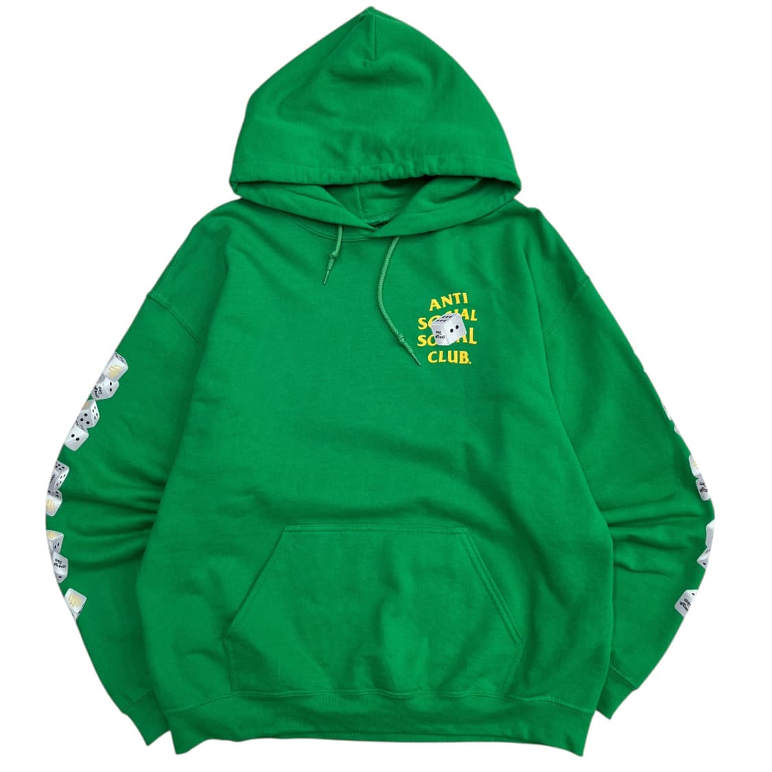 안티쇼셜쇼셜클 주사위로고 그린 후드 L 상품이미지4